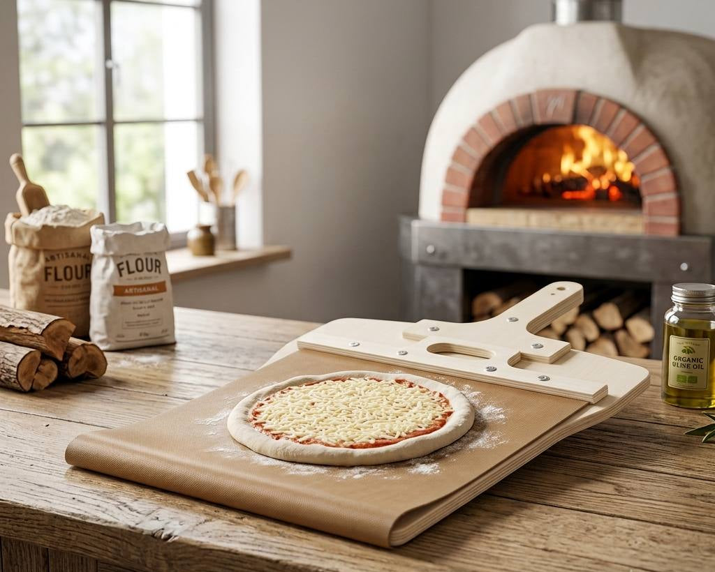 pizza on pizza peel 