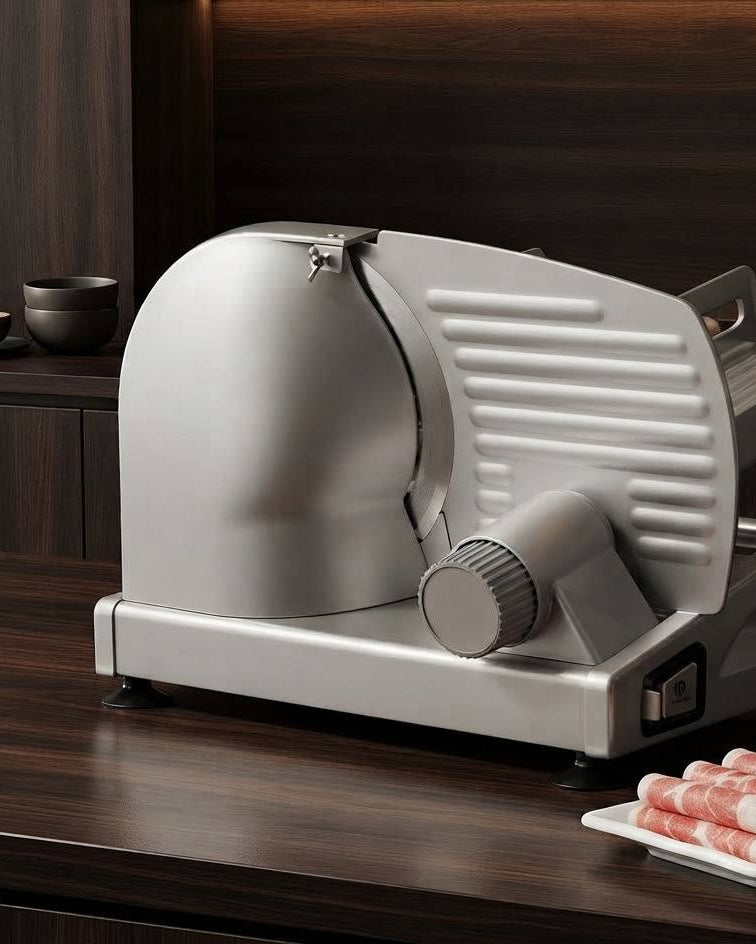 Multifunction electric food slicer for bread meat fruit and vegetables