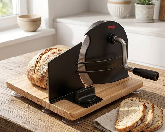 Foldable manual bread slicer with adjustable stainless steel blade