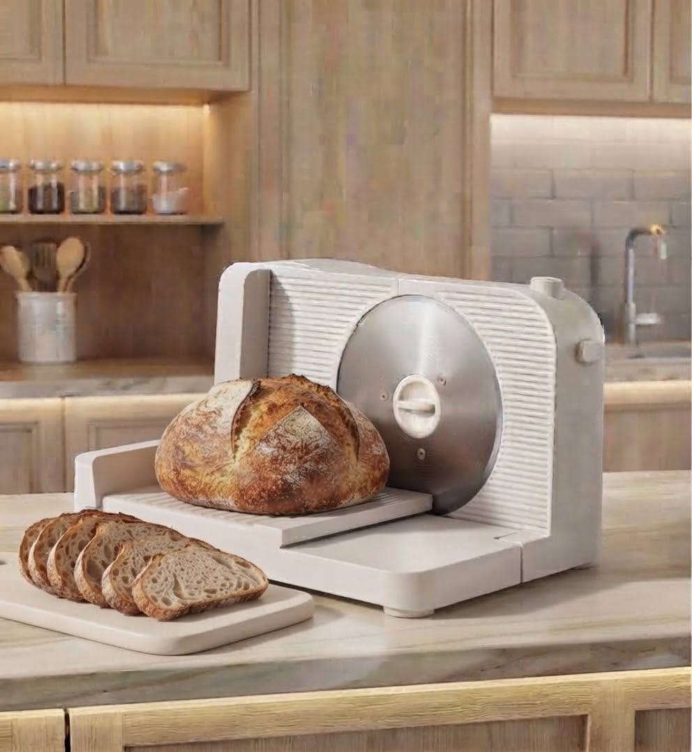 150W electric bread and meat slicer with foldable design