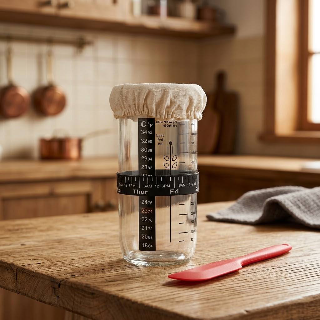Premium sourdough starter container for artisan bread fermentation